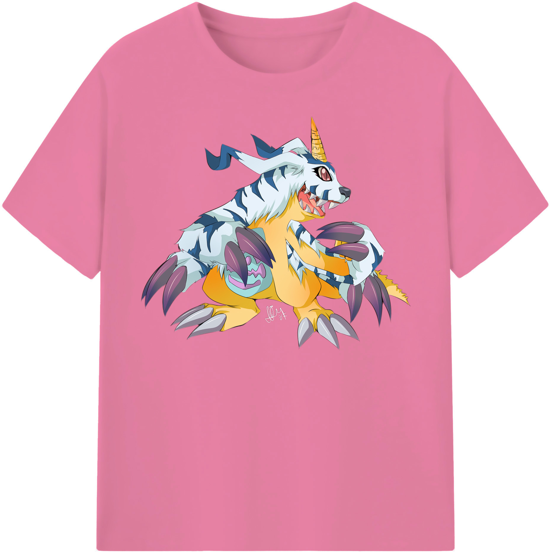 （画像用） Digimon デジタルモンスター/デジモン 綿100％半袖Tシャツ（フロントプリント）